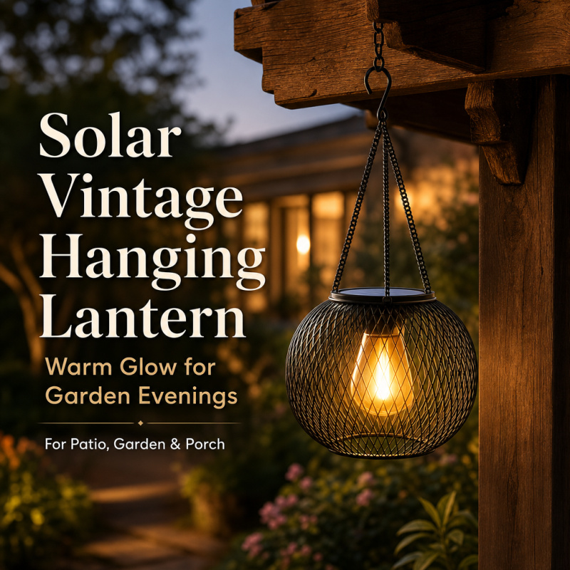Outdoor Power Supply - Solar Powered LED Hanging Floor Lamp