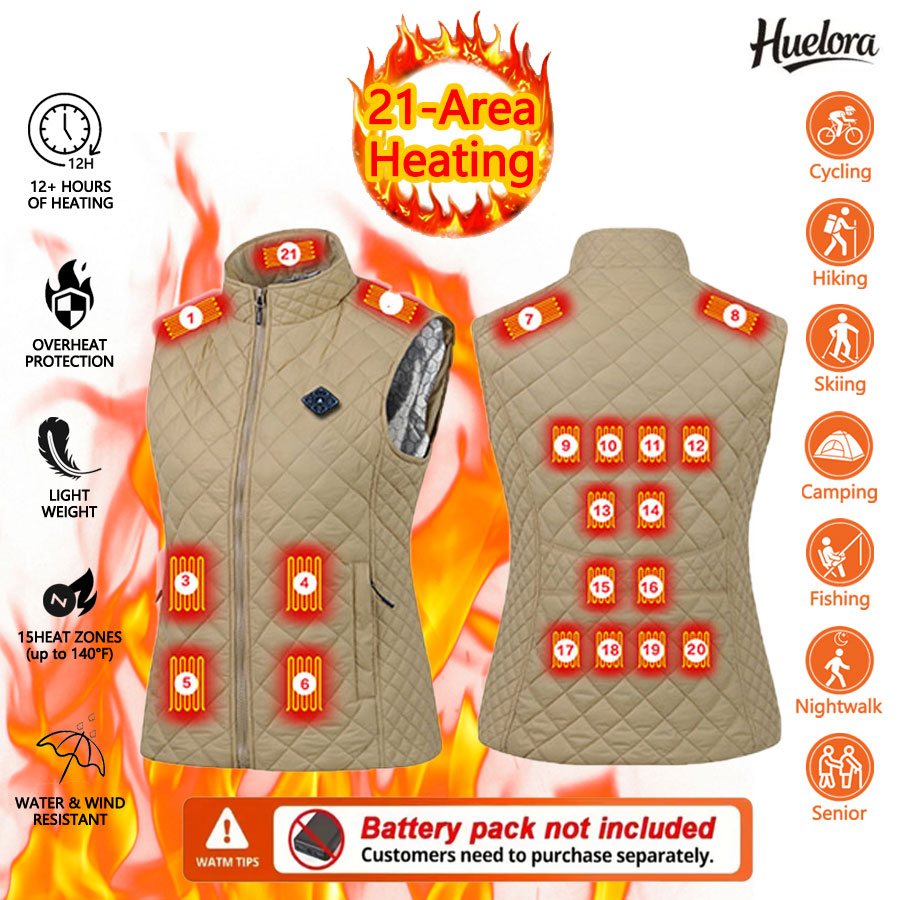 Outdoor Powerbank - Huelora 21 Area Heating Vest Winter