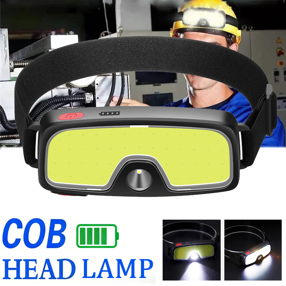 Outdoor Usb Power Bank - Powerful COB Headlamp Type-c/USB Rechargeable Head