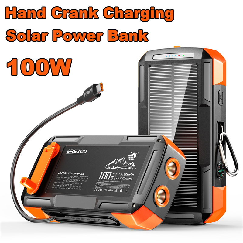 Xiaomi Outdoor Power Supply - Hand Crank Solar Power Bank 73200mAh