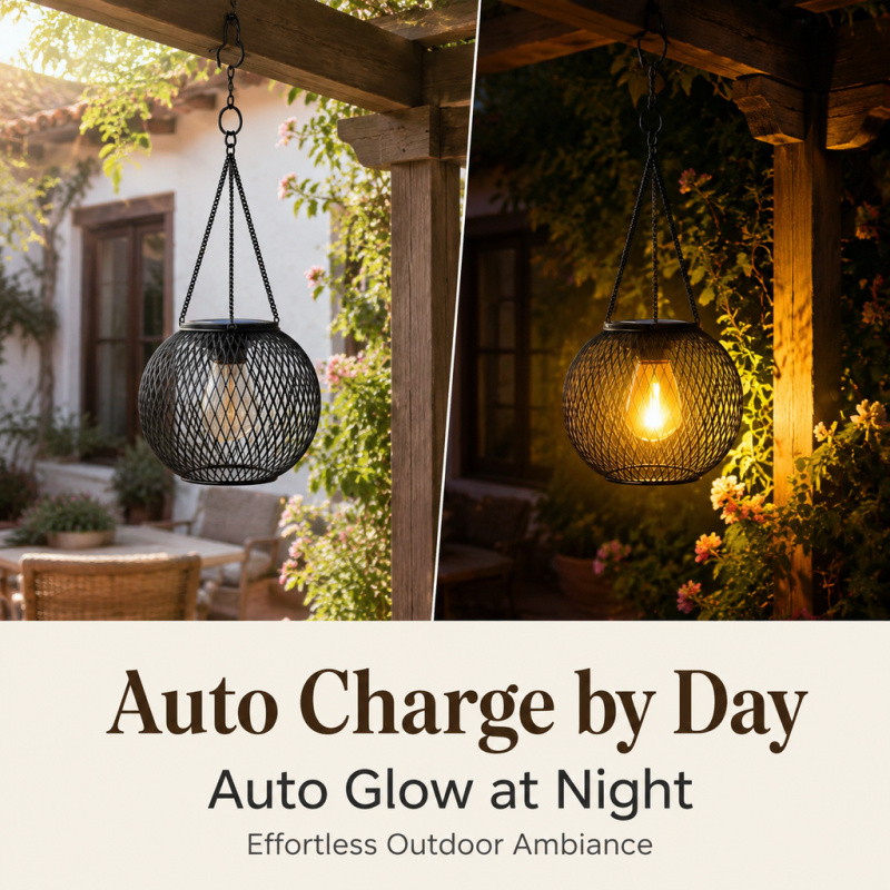 Solar Powered LED Hanging Floo - Outdoor Power Supply ulasan dan harga