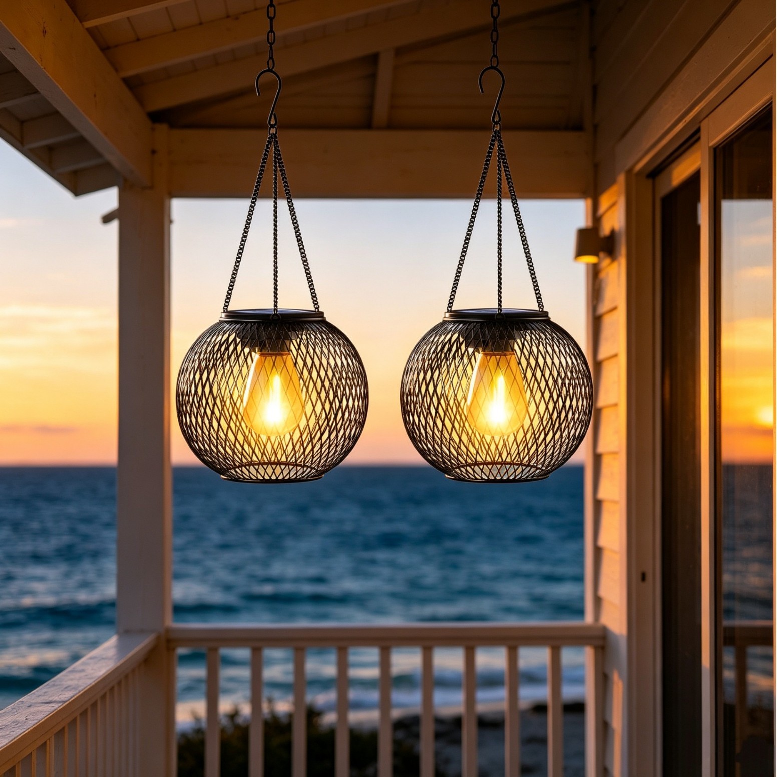 Solar Powered LED Hanging Floo - Outdoor Power Supply ulasan dan harga