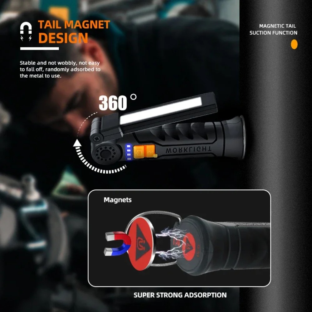 Portable COB LED Flashlight US - Outdoor Usb Power Bank ulasan dan harga