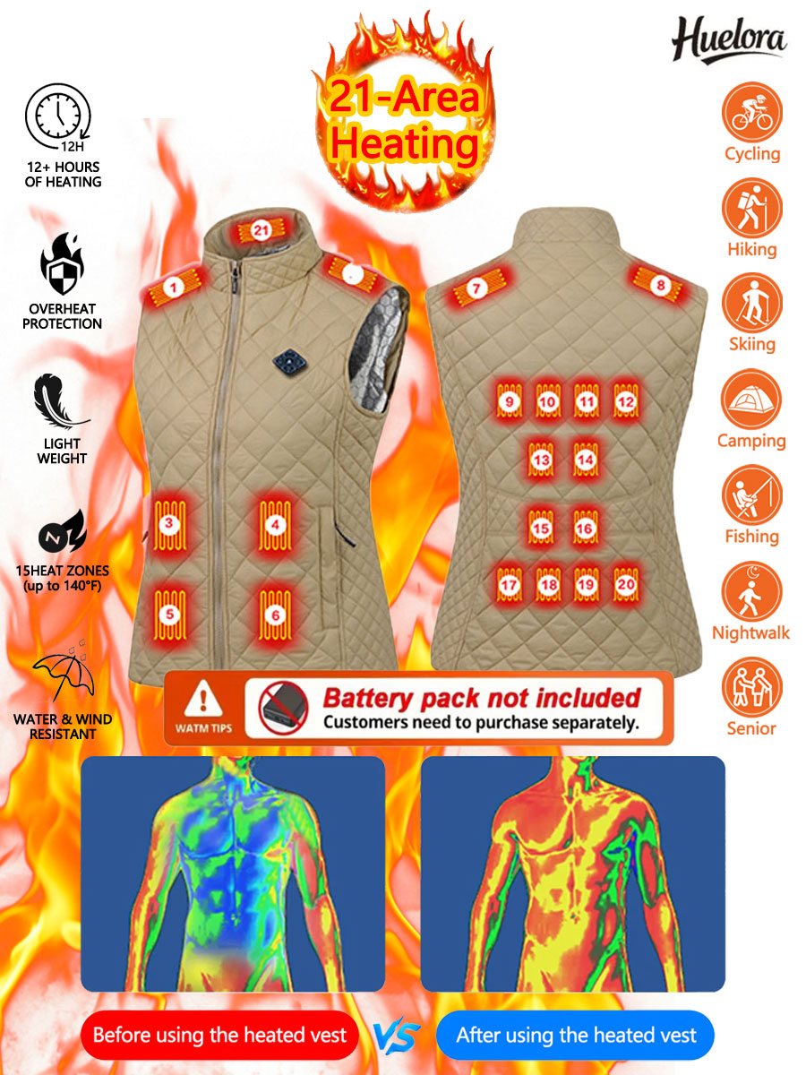Huelora 21 Area Heating Vest W - Outdoor Powerbank ulasan dan harga