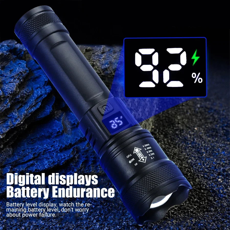 9900LM Powerful LED Flashlight - Outdoor Usb Power Bank ulasan dan harga