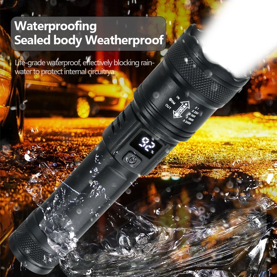 9900LM Powerful LED Flashlight - Outdoor Usb Power Bank ulasan dan harga