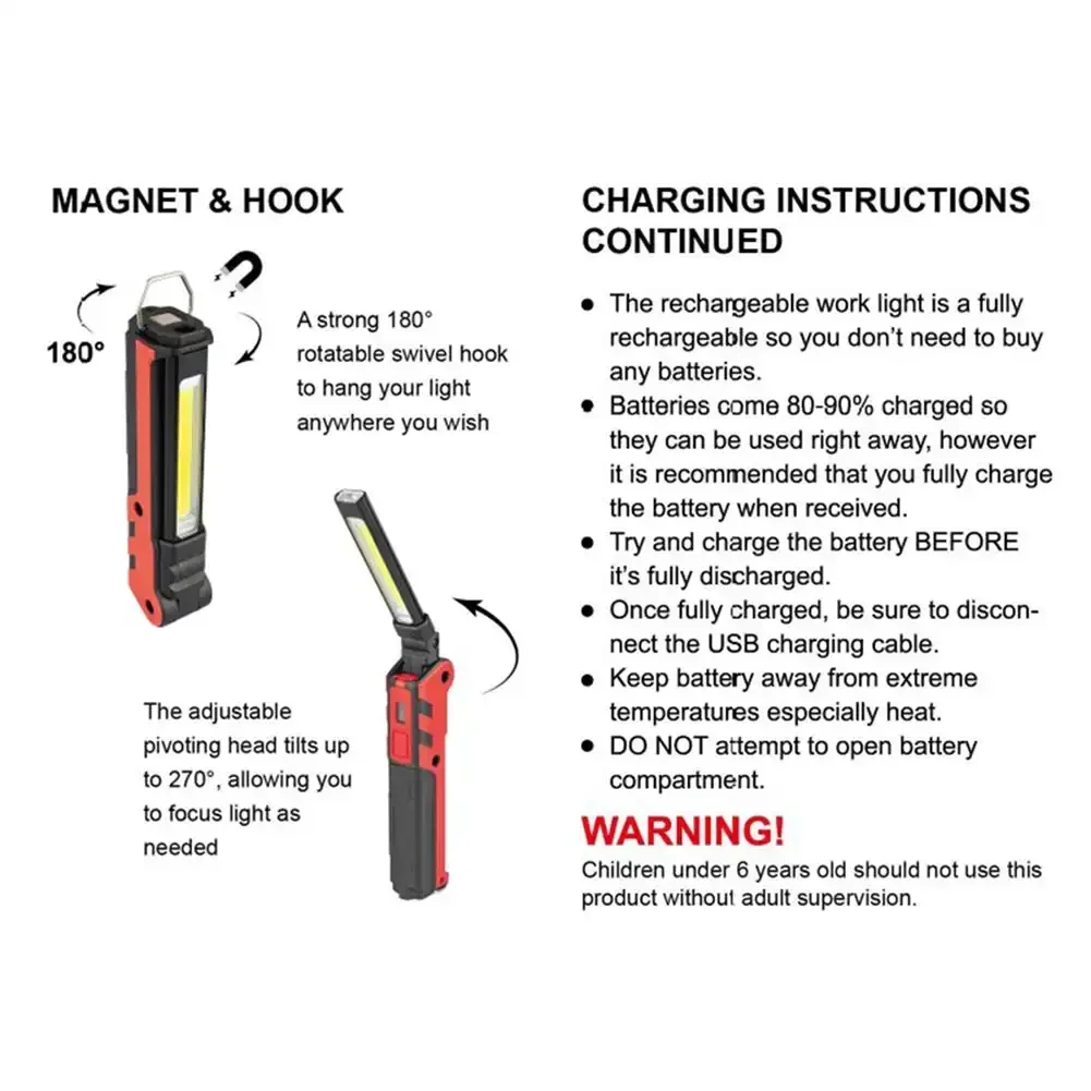 Dimmable COB LED Work Light US - Outdoor Usb Power Bank ulasan dan harga