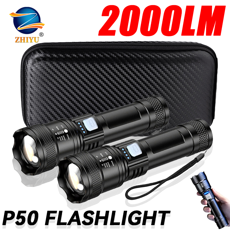 Tactical LED Flashlight 2000LM - Outdoor Power Supply ulasan dan harga