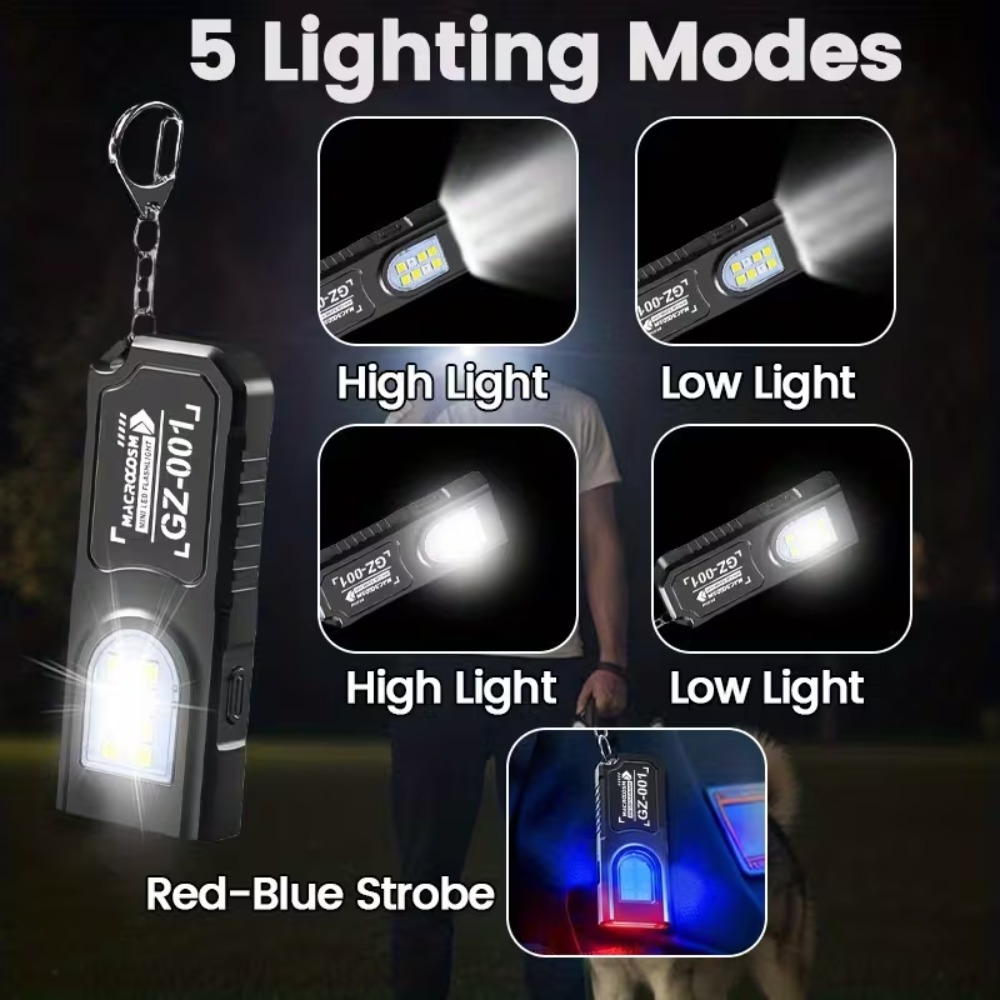 Mini COB LED Keychain Flashlig - Outdoor Power Supply ulasan dan harga