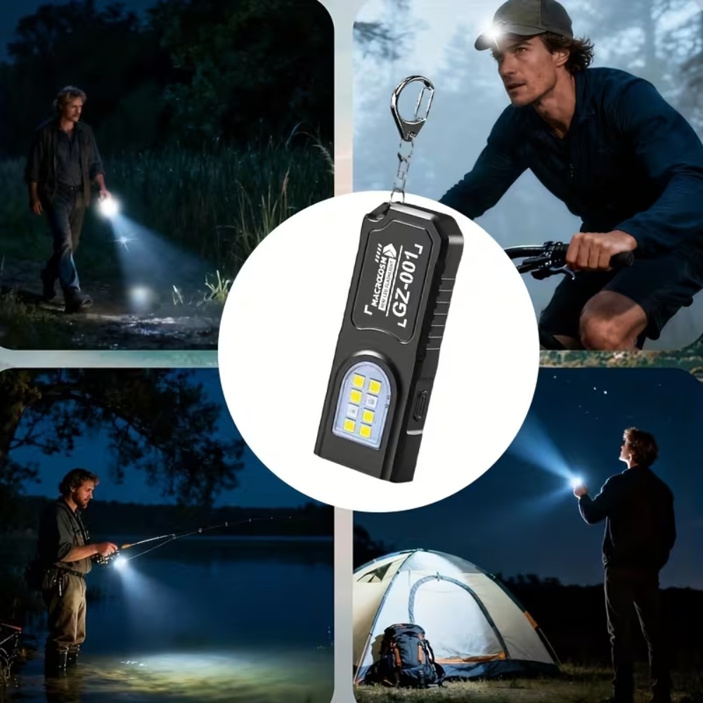 Mini COB LED Keychain Flashlig - Outdoor Power Supply ulasan dan harga